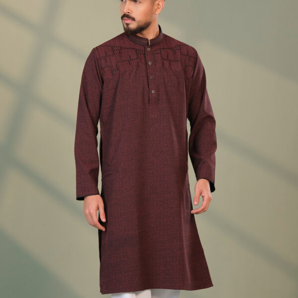 Men Panjabi Maroon Premium